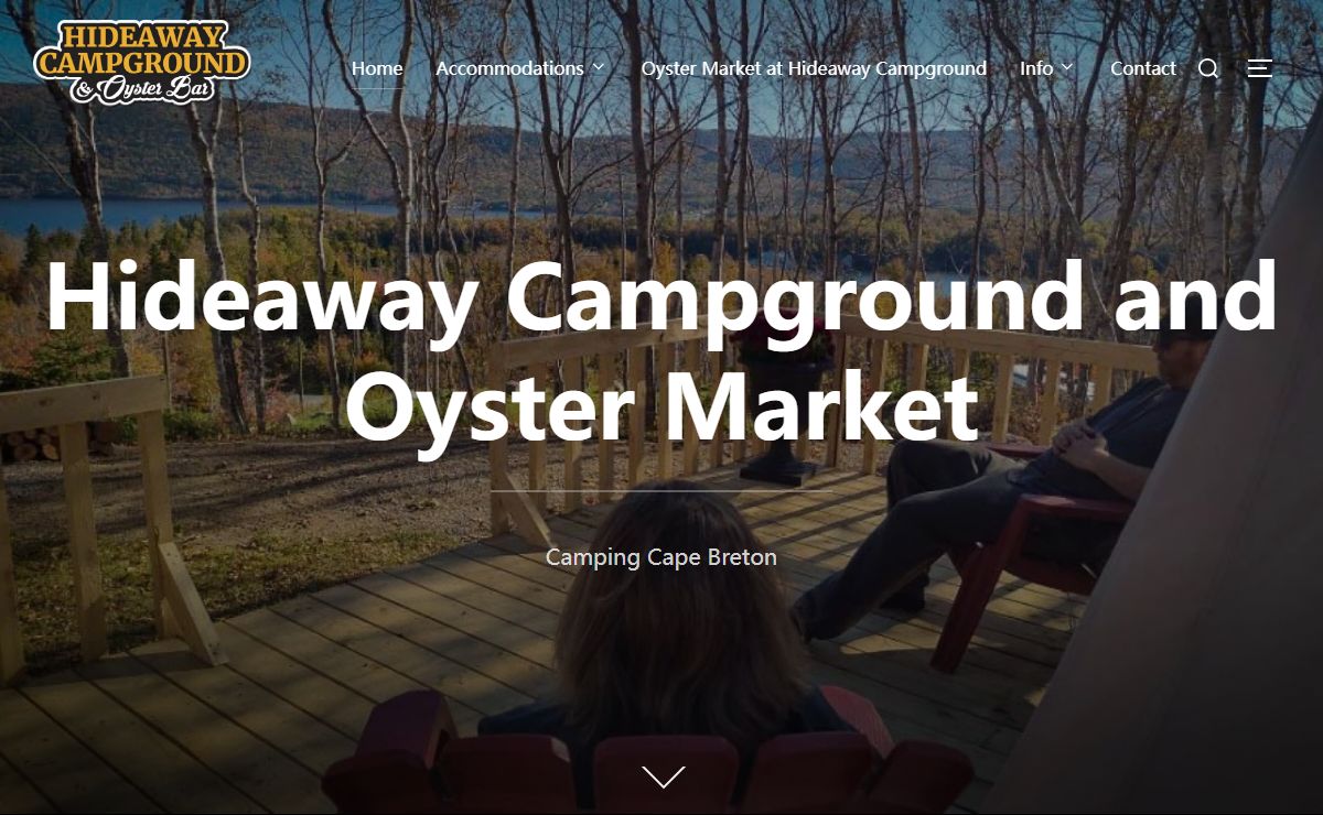 Camping Cape Breton - Hideaway Campground and Oyster Market