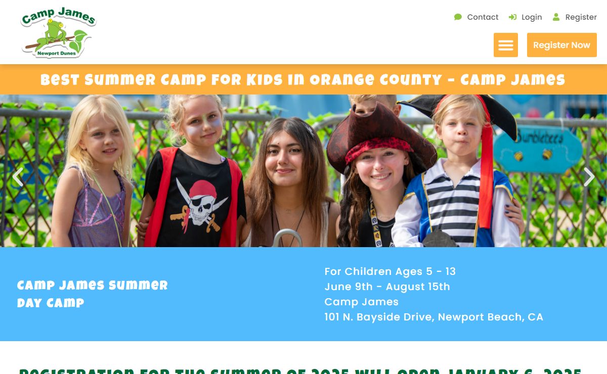 Camp James | Orange County Premier Summer Camp for Kids