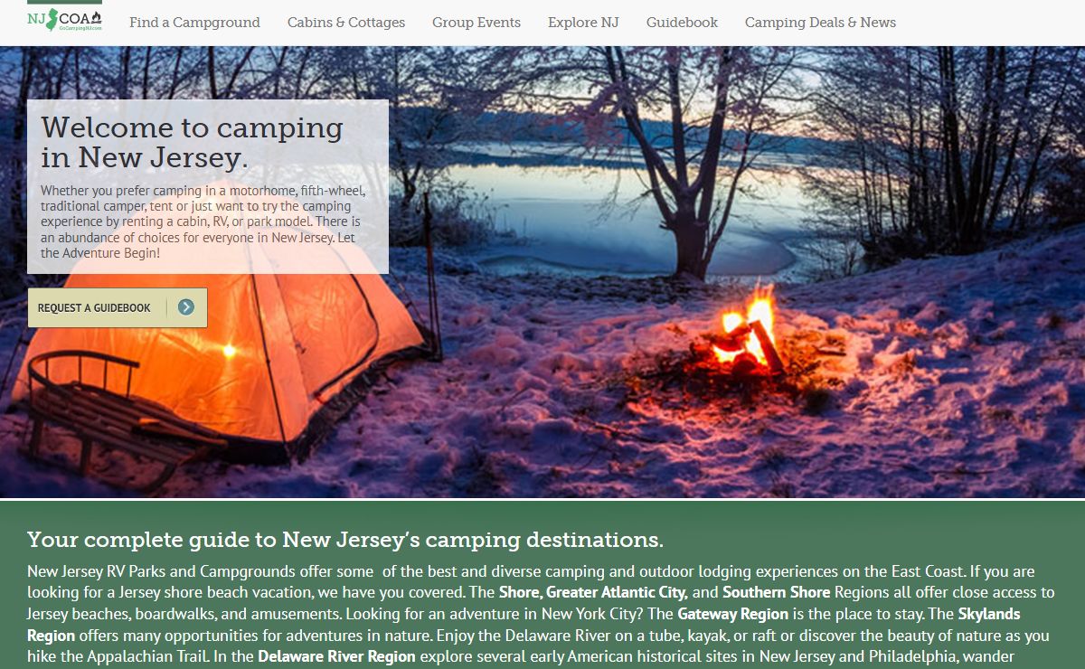 New Jersey Campgrounds, Camping, and RV Sites