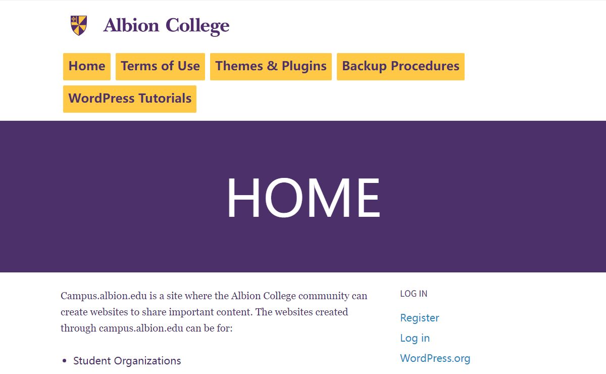 campus.albion.edu – Brought to you by Albion College