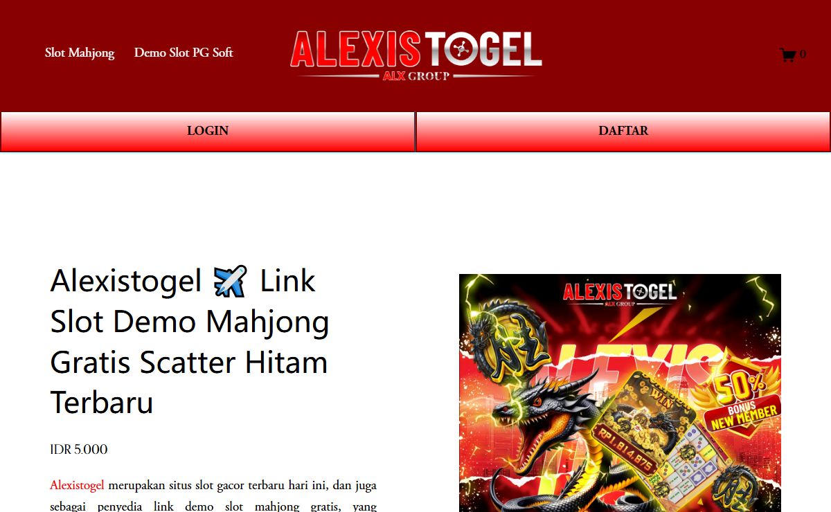 Alexistogel ✈️ Link Slot Demo Mahjong Gratis Scatter Hitam Terbaru