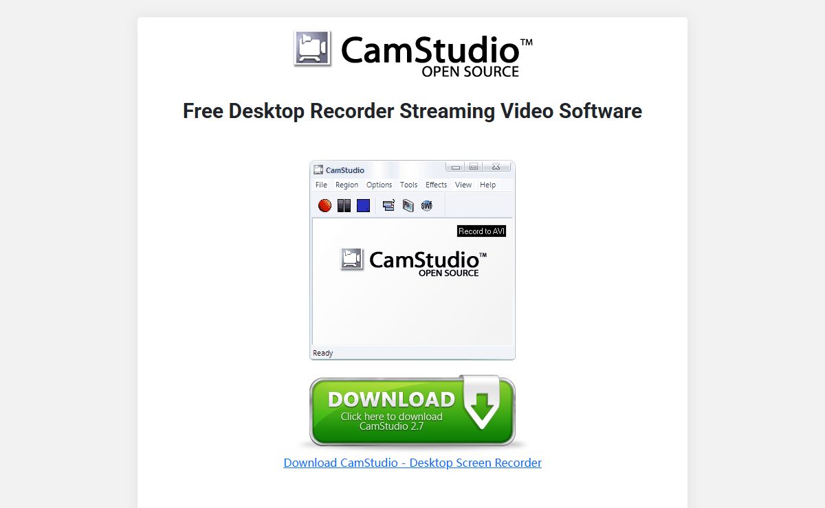 CamStudio - Free Screen Recording Software