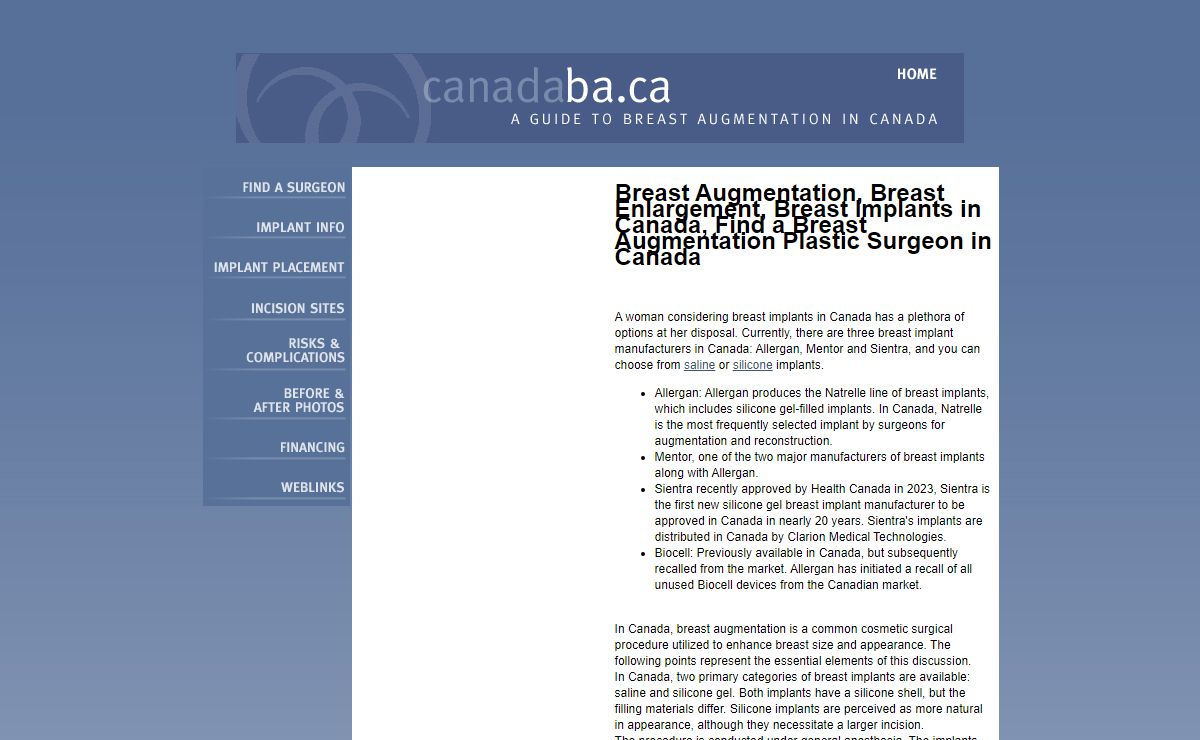 Breast augmentation, enlargement implants, plastic surgeon