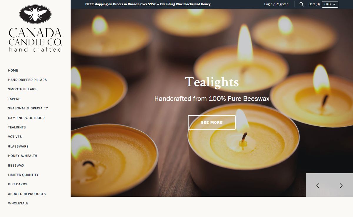Beeswax Candles Hand made using 100% Pure Canadian Beeswax