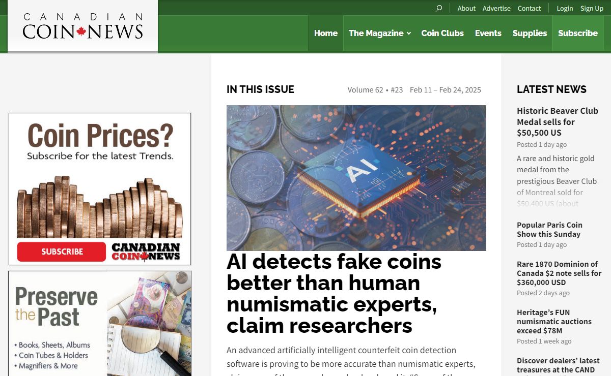 Canadian Coin News - Canada's Premier Coin Magazine