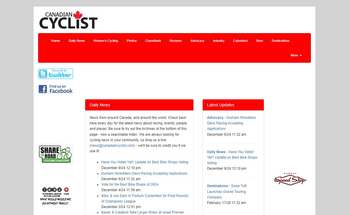Canadian Cyclist - Homepage