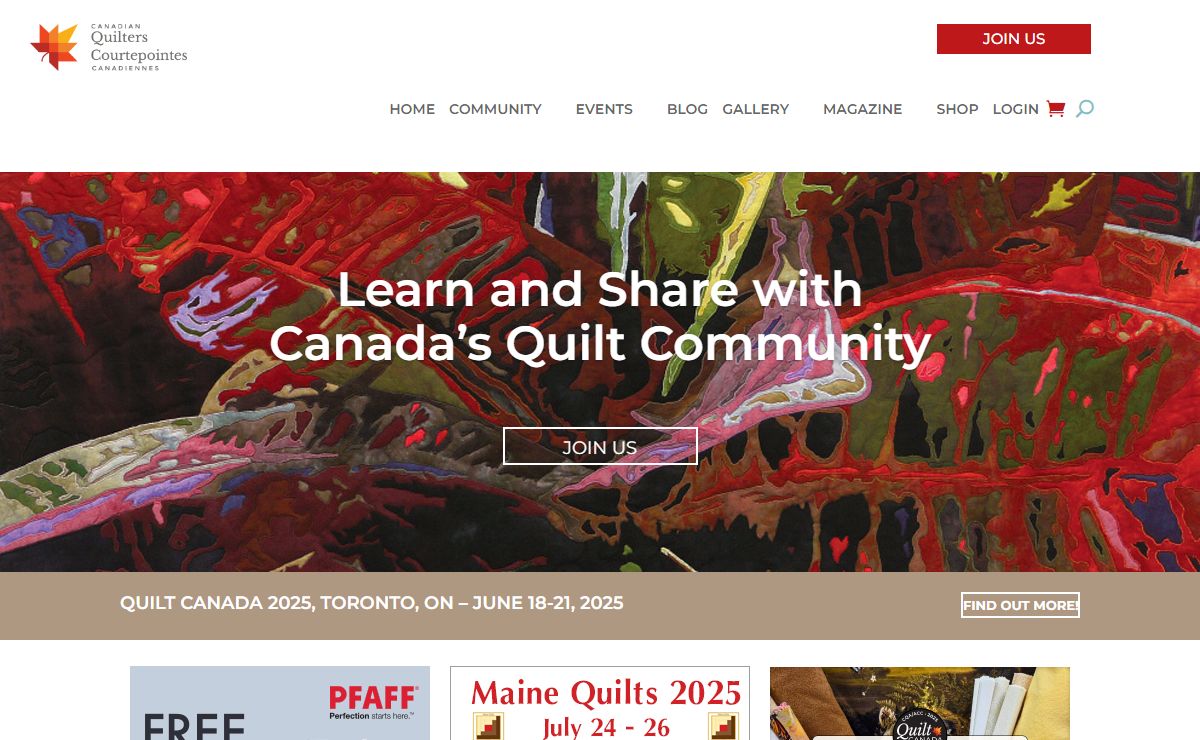 Canadian Quilters Association Association canadienne de la courtepointe - Canadian Quilters Association/Association Canadienne de la Courtepointe