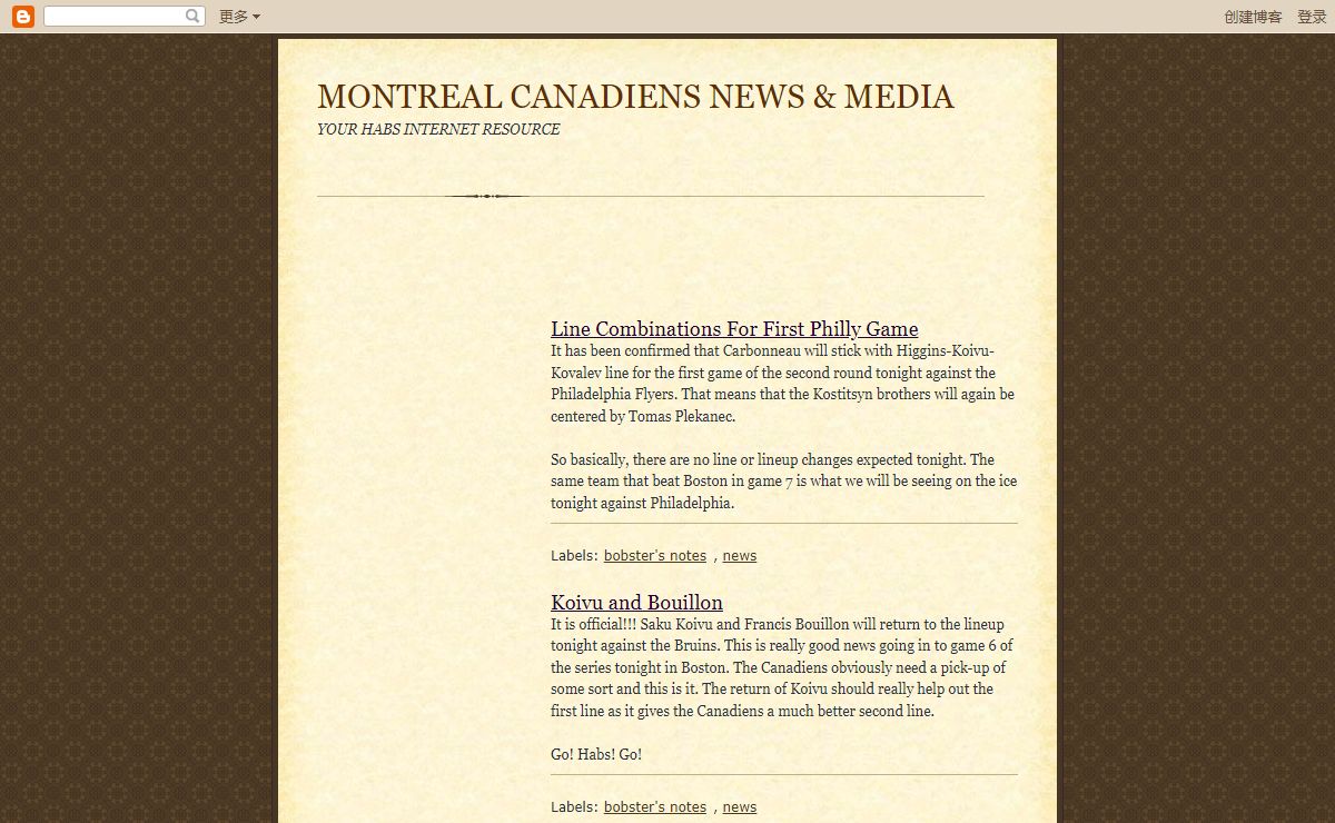 MONTREAL CANADIENS NEWS & MEDIA