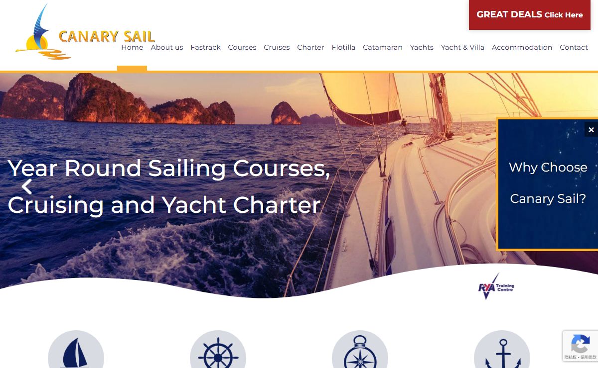 Sailing Holidays in the Canary Islands - RYA Sailing Courses