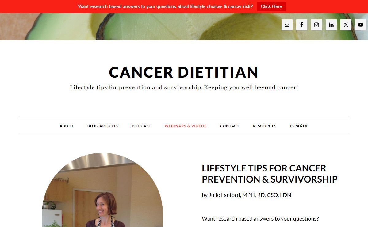 Cancer Dietitian - Home Page - Cancer Dietitian