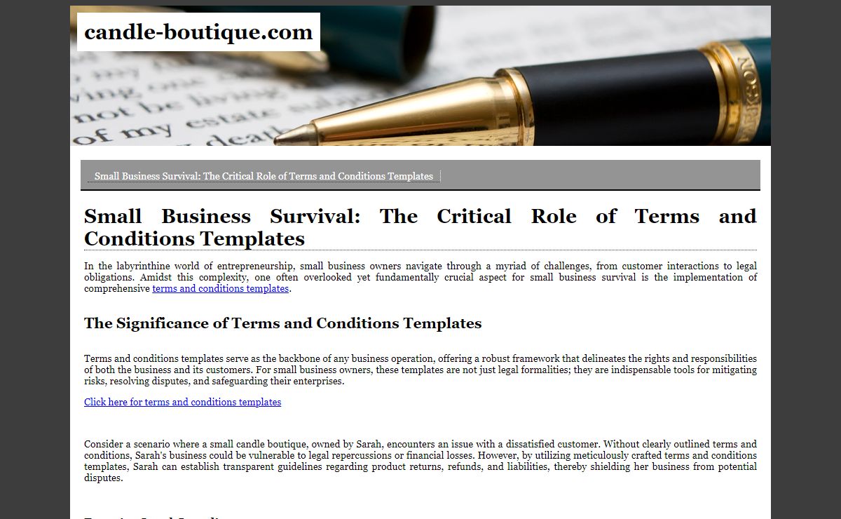 Small Business Survival: The Critical Role of Terms and Conditions Templates