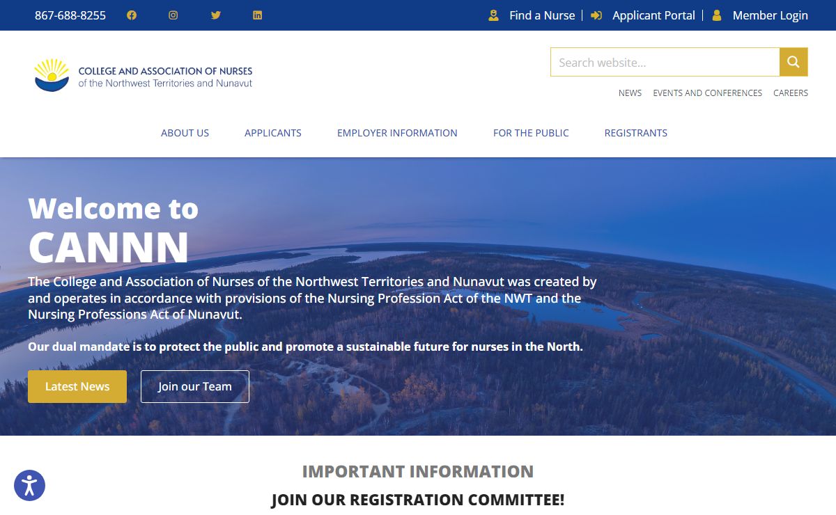Home — The College and Association of Nurses of the Northwest Territories and Nunavut