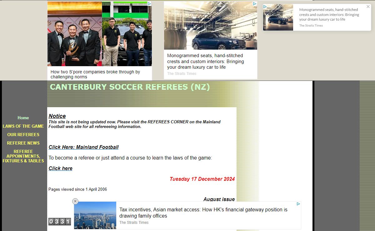 CANTERBURY SOCCER REFEREES (NZ)