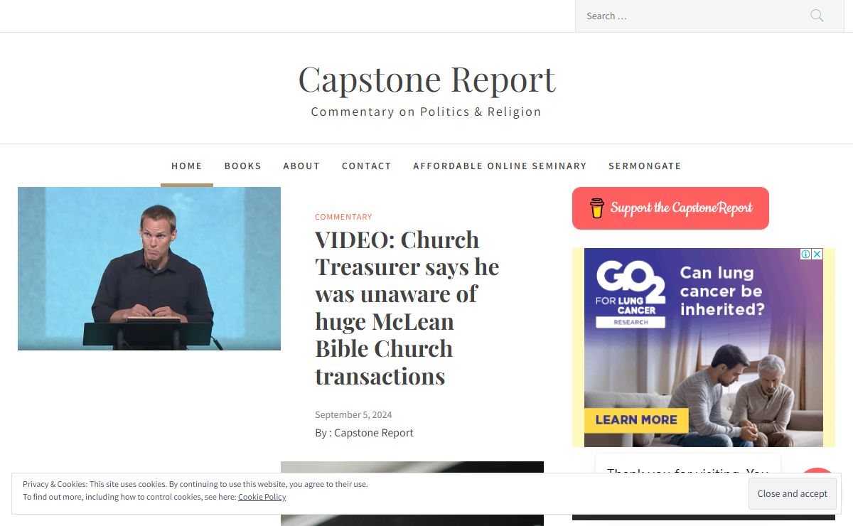 Capstone Report - Commentary on Politics & Religion