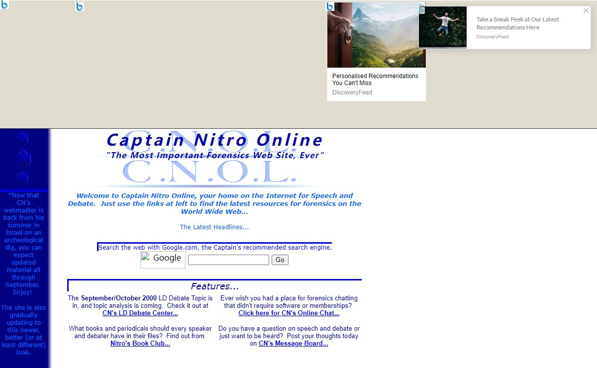 Captain Nitro Online Speech and Debate