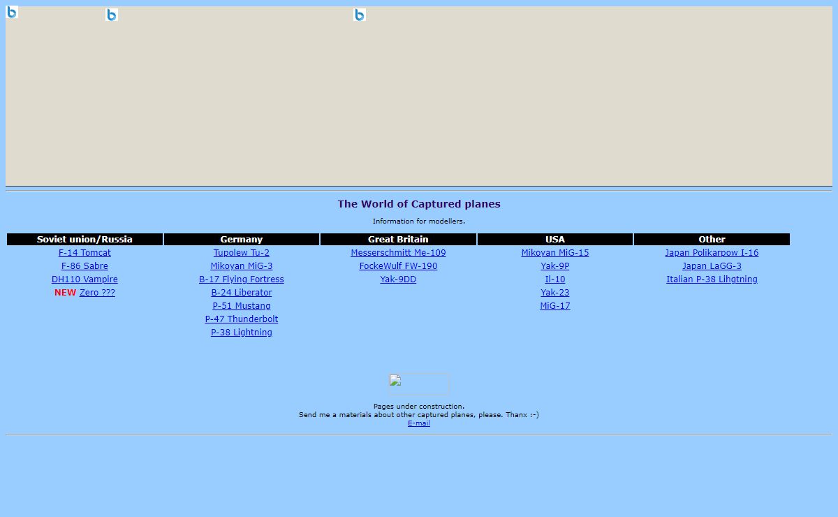::::::: The World of Captured planes :::::::::