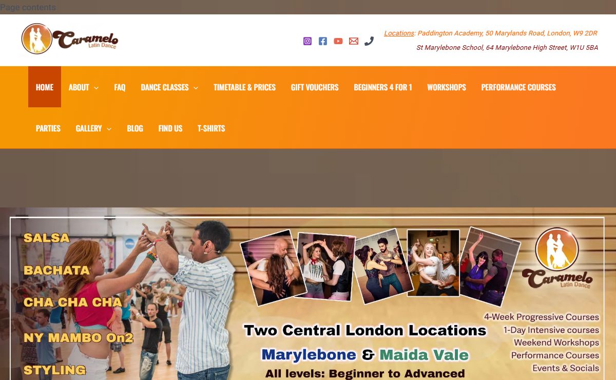Salsa Classes & Latin Dance Classes in London at Caramelo