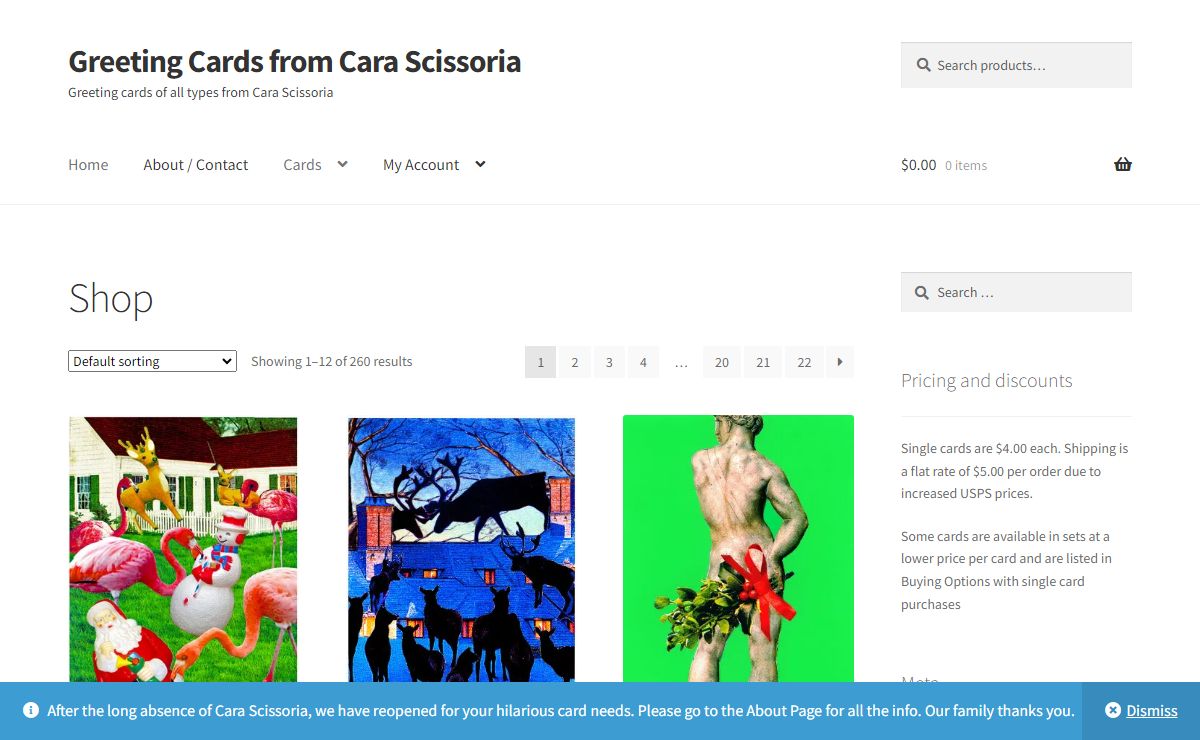 Greeting Cards from Cara Scissoria