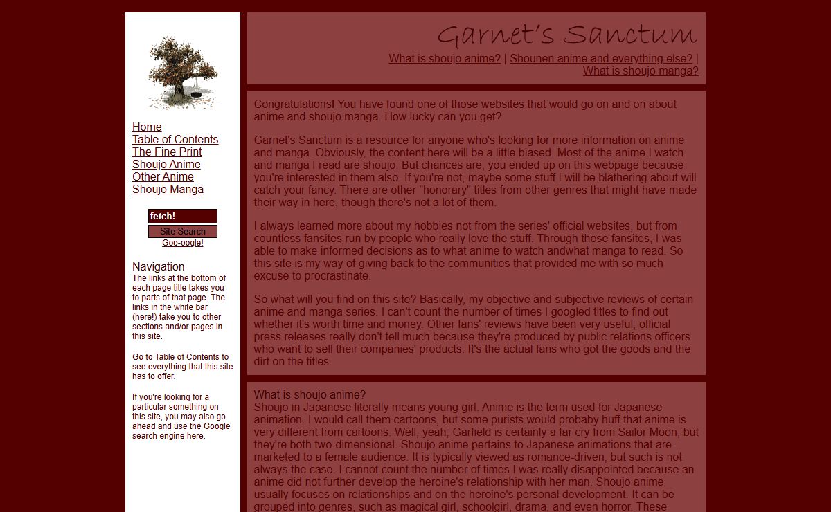 garnet's sanctum | home