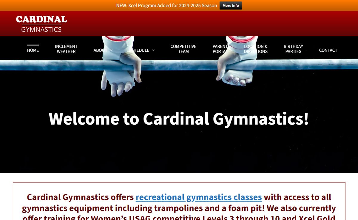 Welcome to Cardinal Gymnastics !