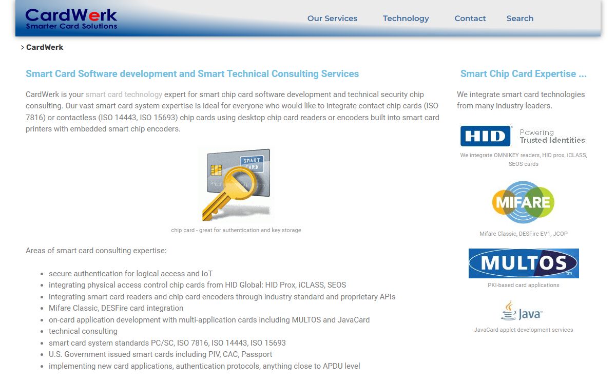 Smart card expert for smart card software development, technical consulting