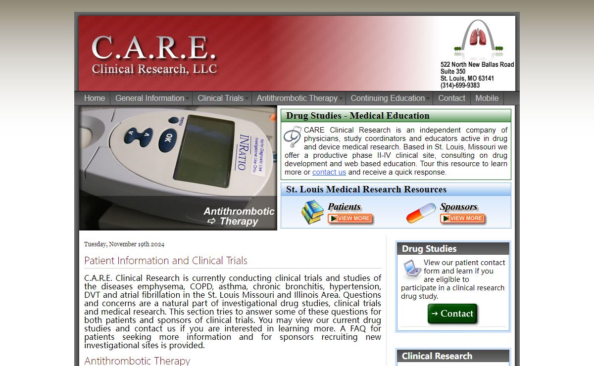 St. Louis Missouri Illinois Medical Research Clinical Trials Drug Studies - CARE Clinical Research