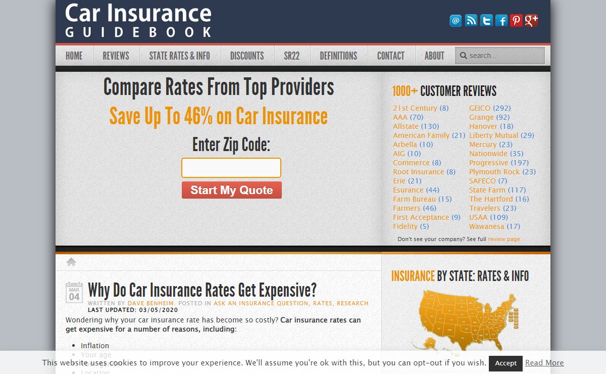 Car Insurance Reviews, Research, & Quotes | Car Insurance Guidebook