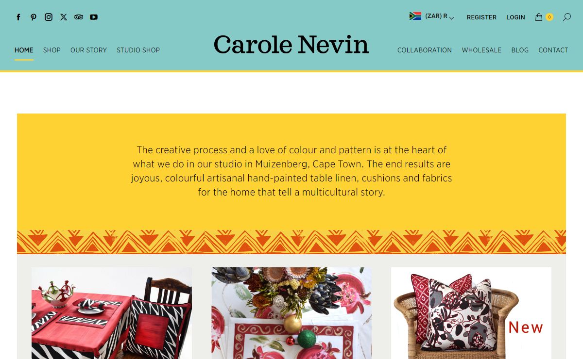 Carole Nevin Design - South African handprinted fabrics