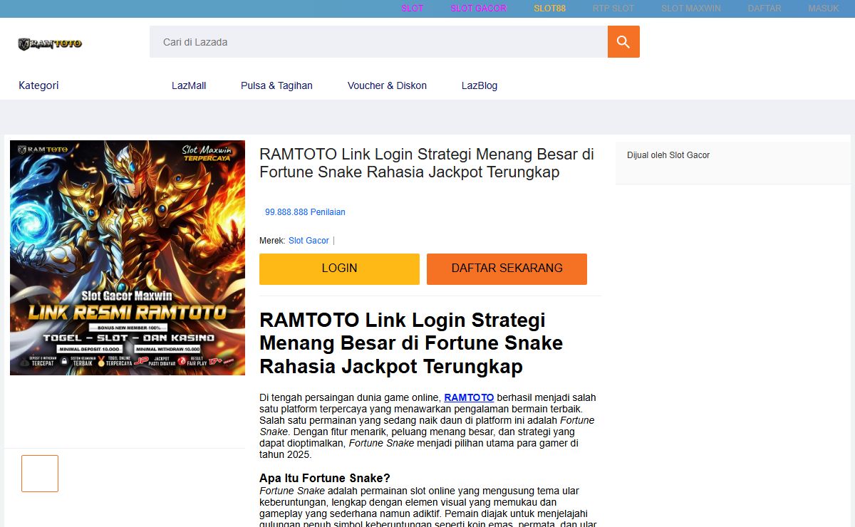 RAMTOTO Link Login Strategi Menang Besar di Fortune Snake Rahasia Jackpot Terungkap