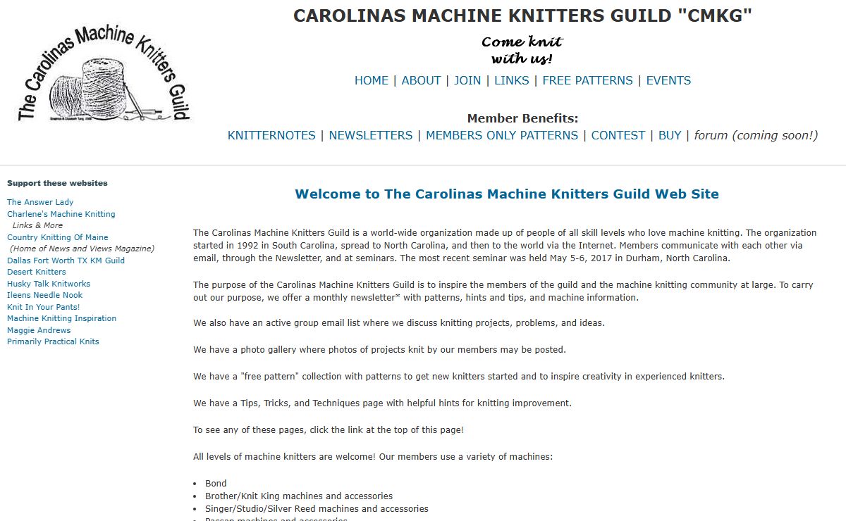 Carolinas Machine Knitters Guild