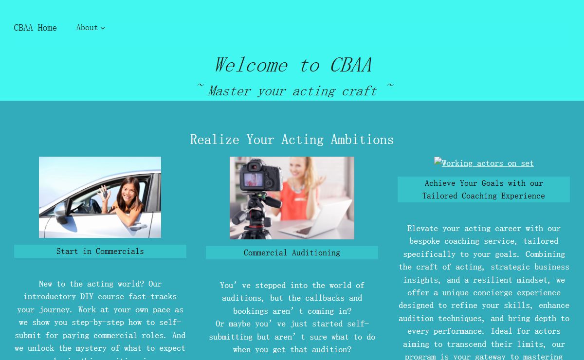 CBAA Home - Carolyne Barry Acting Academy