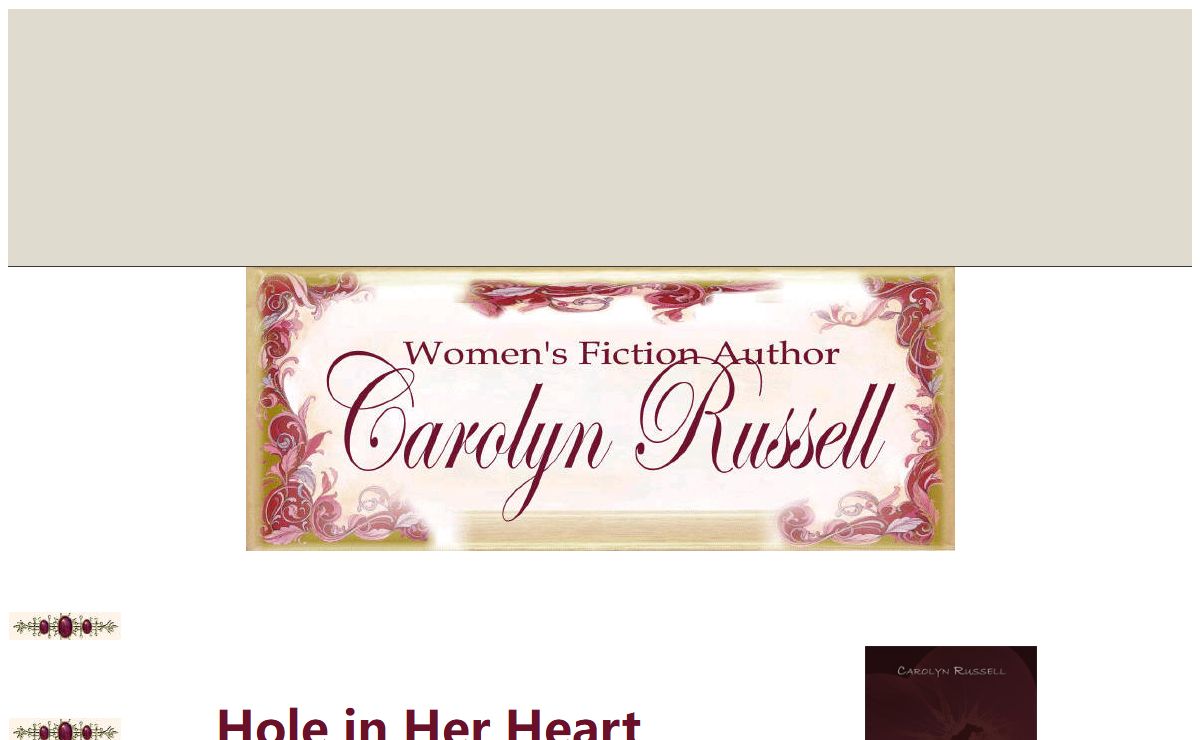 Carolyn Russell Welcomes You! Author of women's fiction novels. Beyond the Lies Available NOW from Wings ePress.