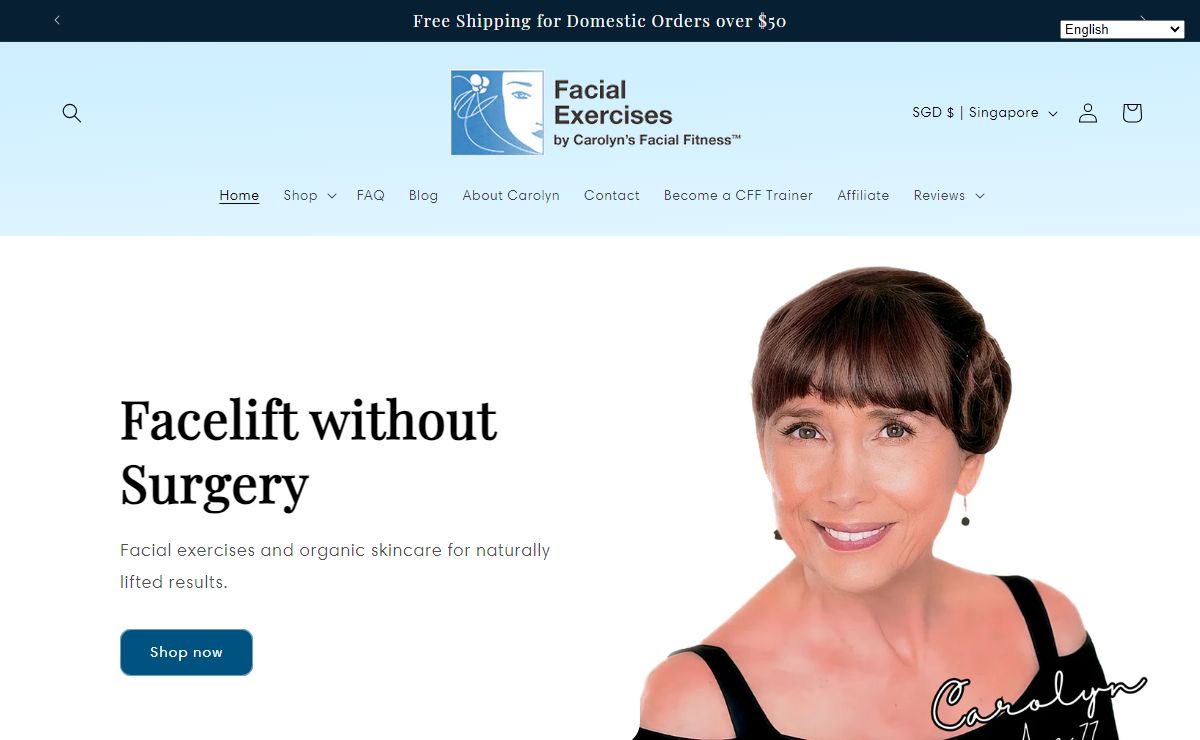 Carolyn's Facial Fitness | Facial Exercises and Natural Skincare