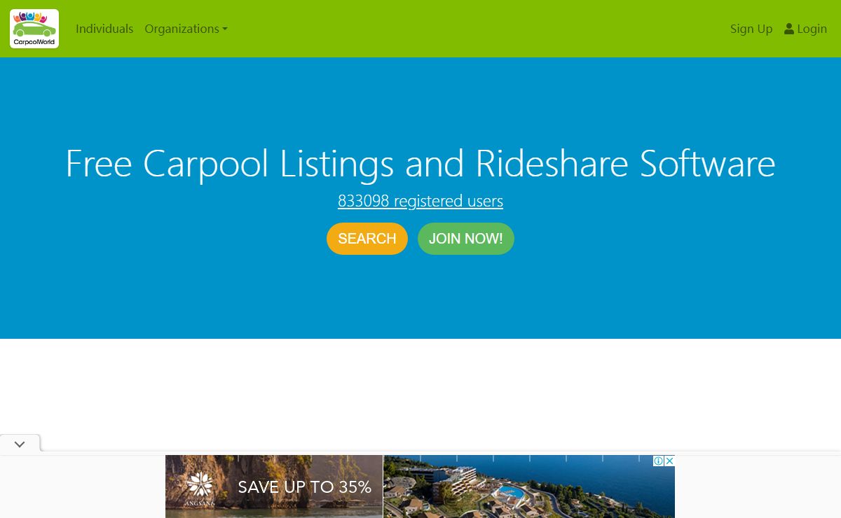 Free Carpool Listings and Rideshare Software