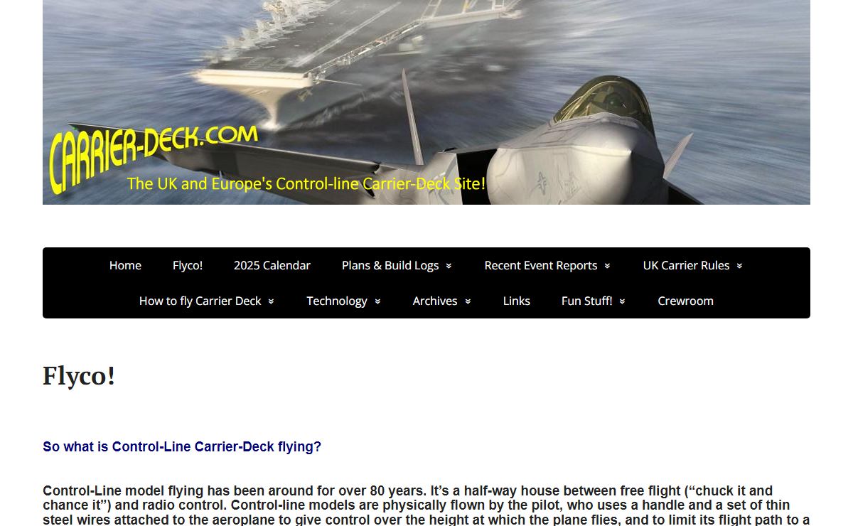 The UK and Europe's Control-line Carrier-Deck Site!