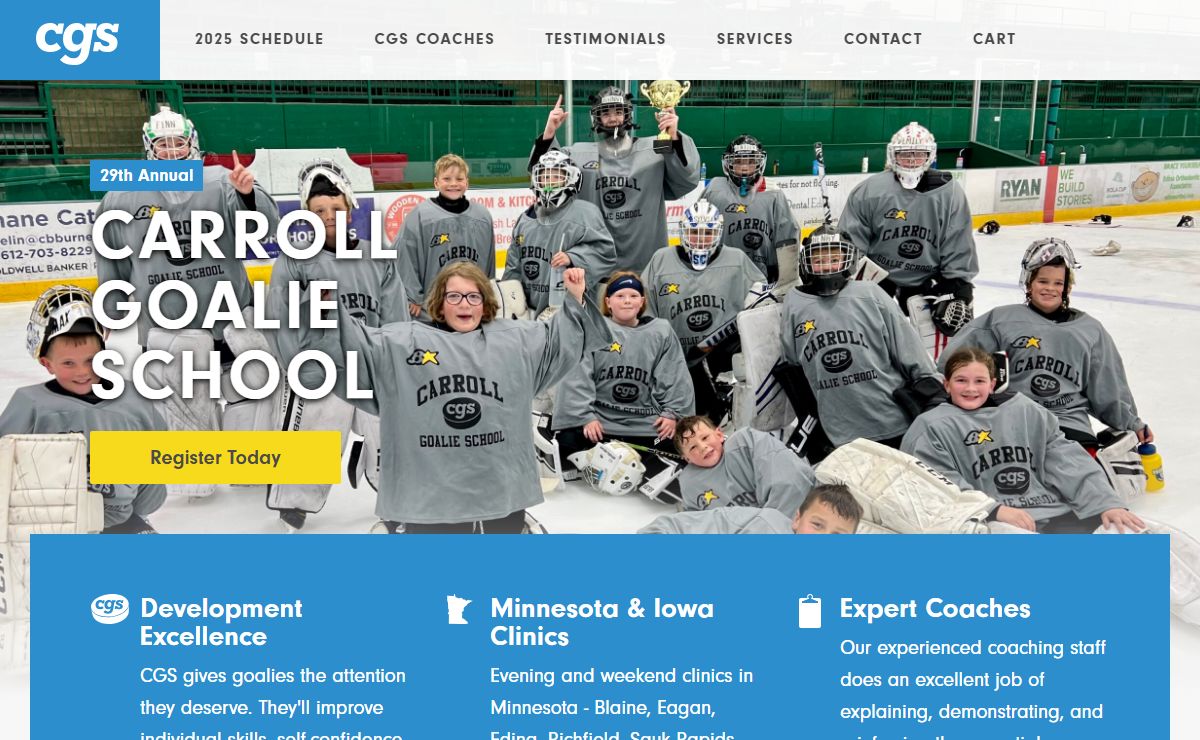 Carroll Goalie School – Success Between the Pipes