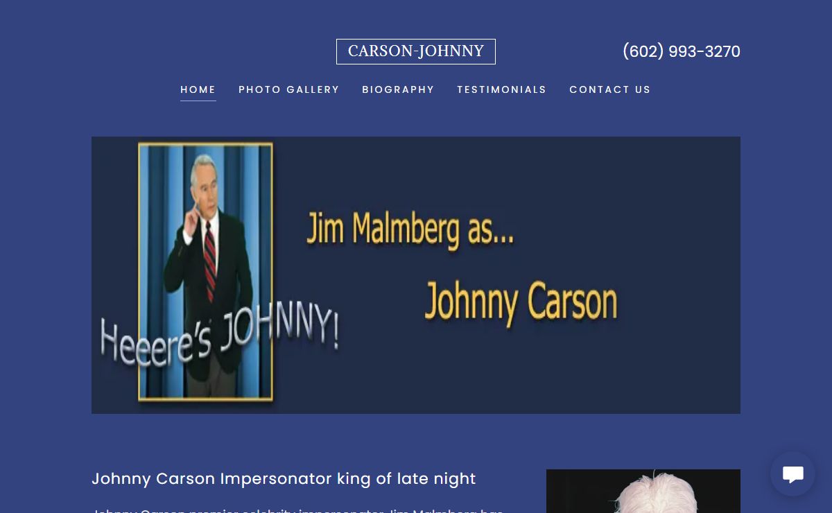 Carson-Johnny - Celebrity Impersonator, King of Late Night