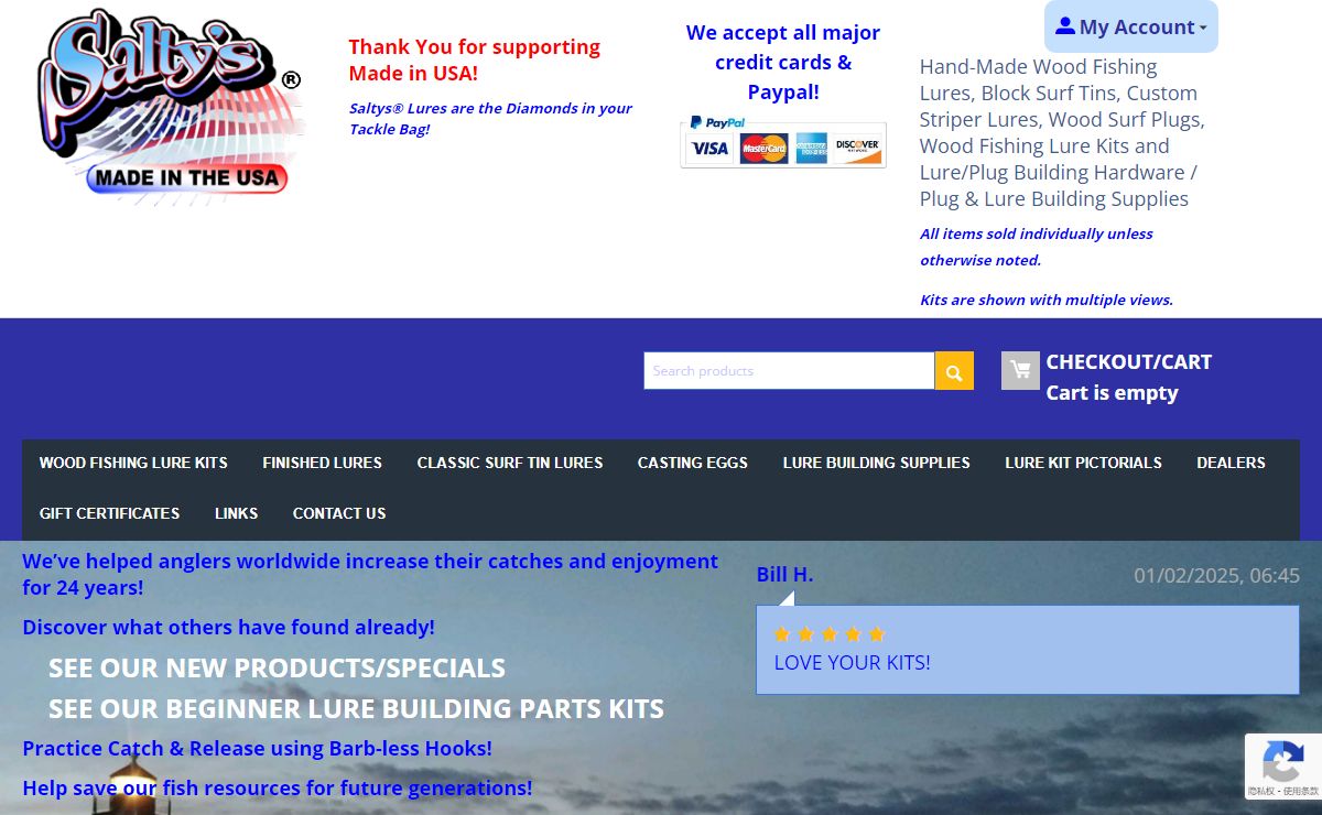 Saltys Lures is your source for Saltwater Lures & Plug Building Supplies