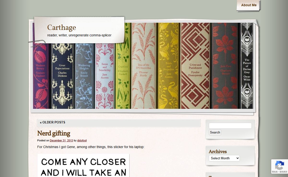 Carthage | reader, writer, unregenerate comma-splicer