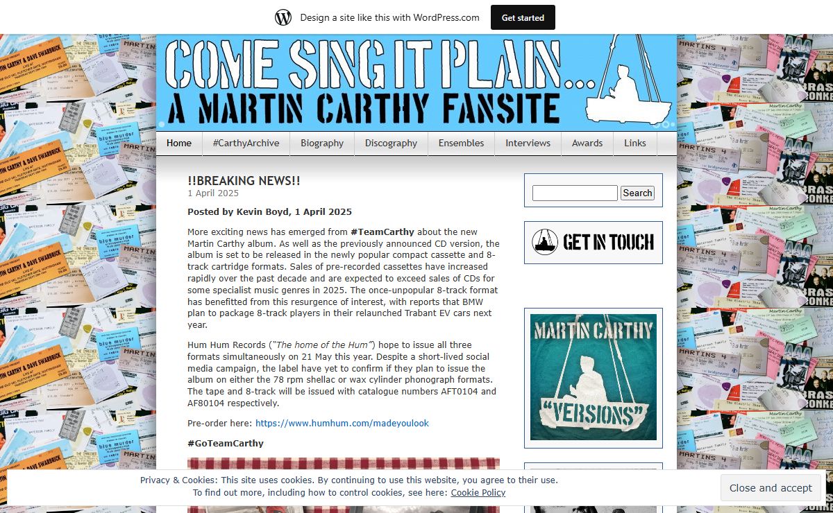 Come Sing It Plain... | a Martin Carthy fansite