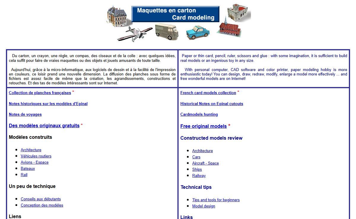 Card Models / Maquettes en carton