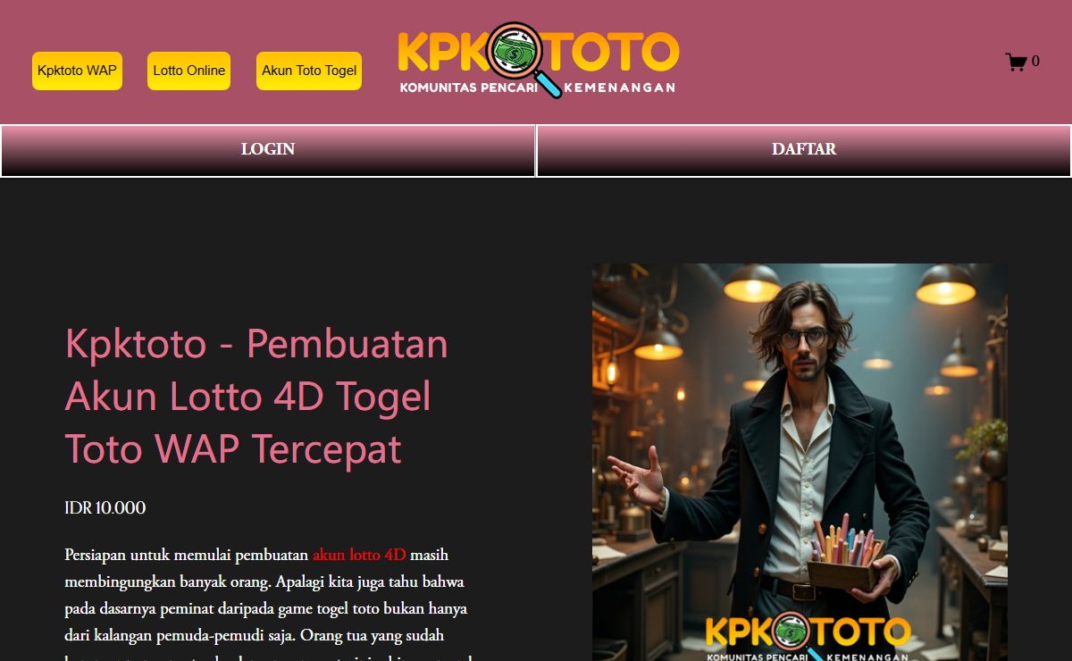 Kpktoto - Pembuatan Akun Lotto 4D Togel Toto WAP Tercepat