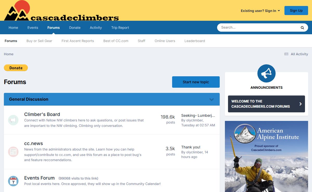 Forums - CascadeClimbers.com