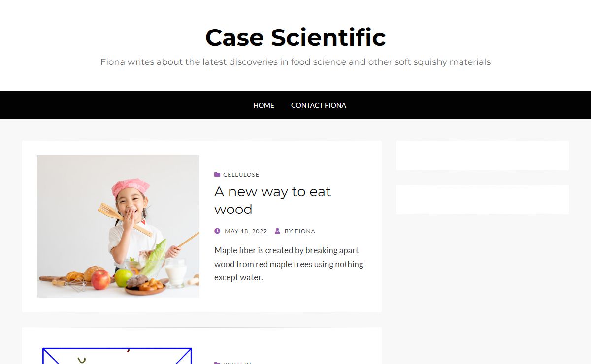 Case Scientific - Fiona writes about the latest discoveries in food science and other soft squishy materials