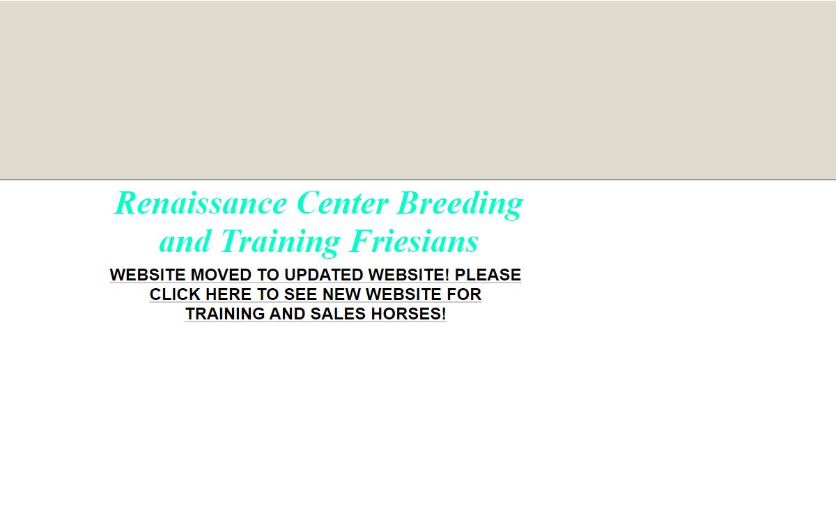 Renaissance Center Breeding and Training Friesians