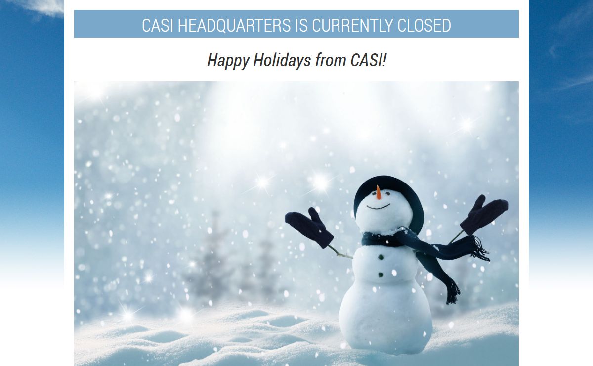 CASI / IASC - NOTICE - HQ Closed