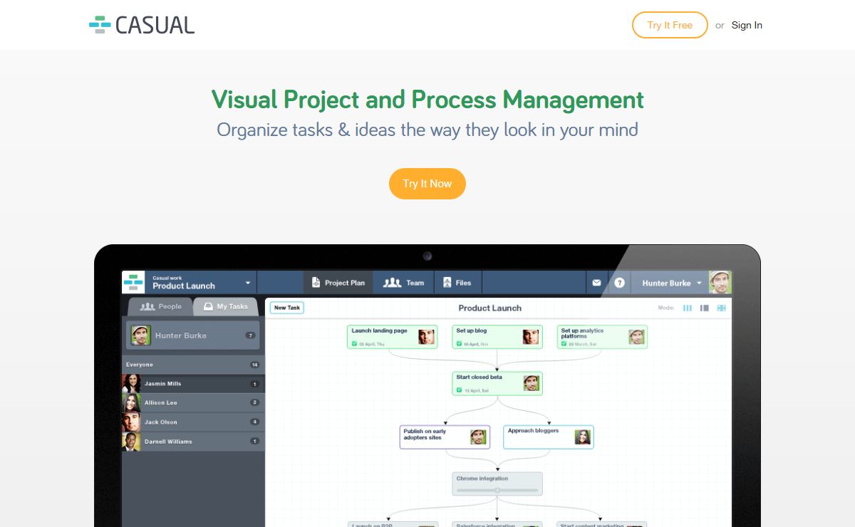 Visual and Simple Online Project Management Tool | Casual