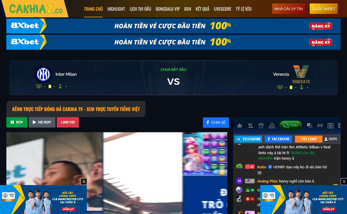 Cakhia TV - Xem Trực Tiếp Bóng Đá, Link Trực Tuyến hôm nay