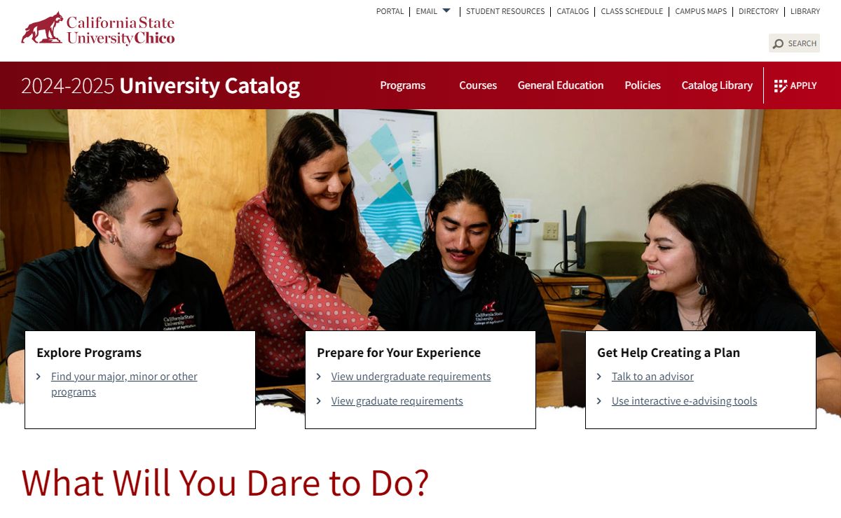 University Catalog | California State University, Chico