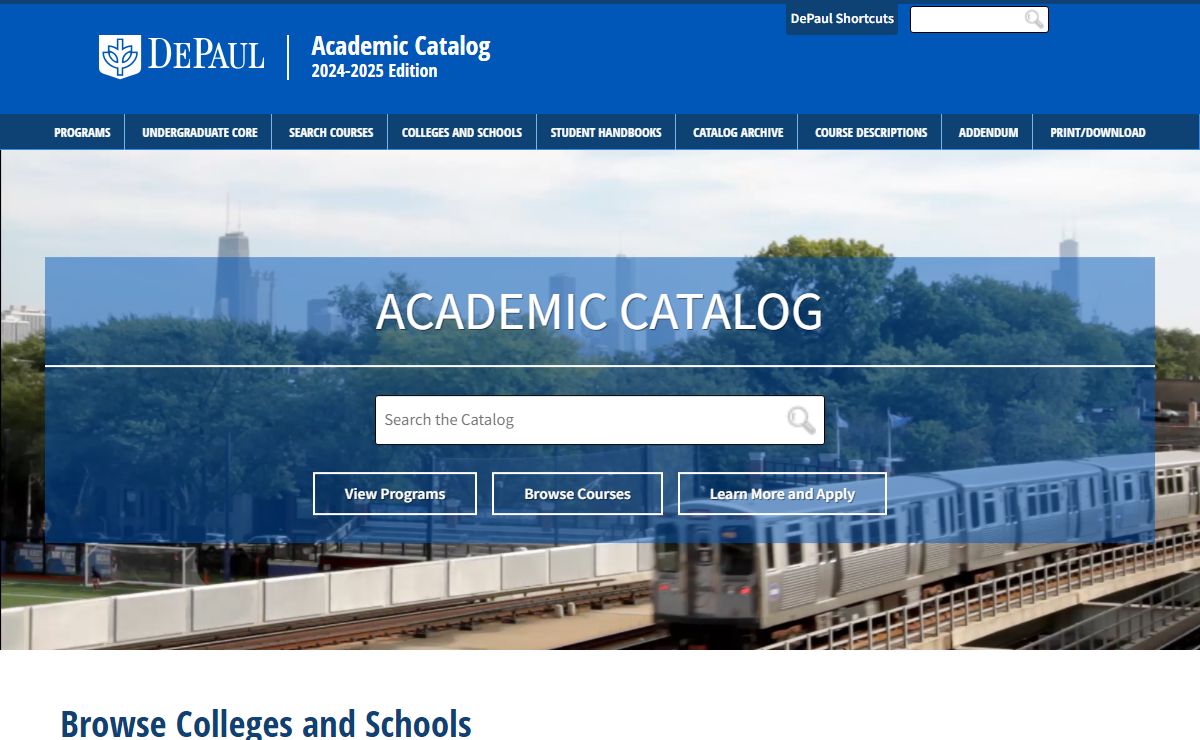 Academic Catalog < DePaul University